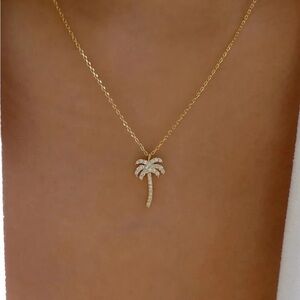 Gold Palm Tree Necklace